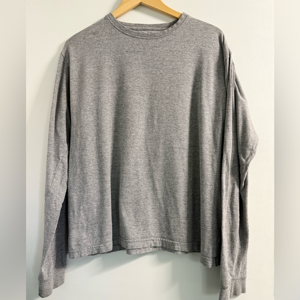 Point Zero Men’s XL Gray Long Sleeve Cotton Rayon Tee Basic Layer